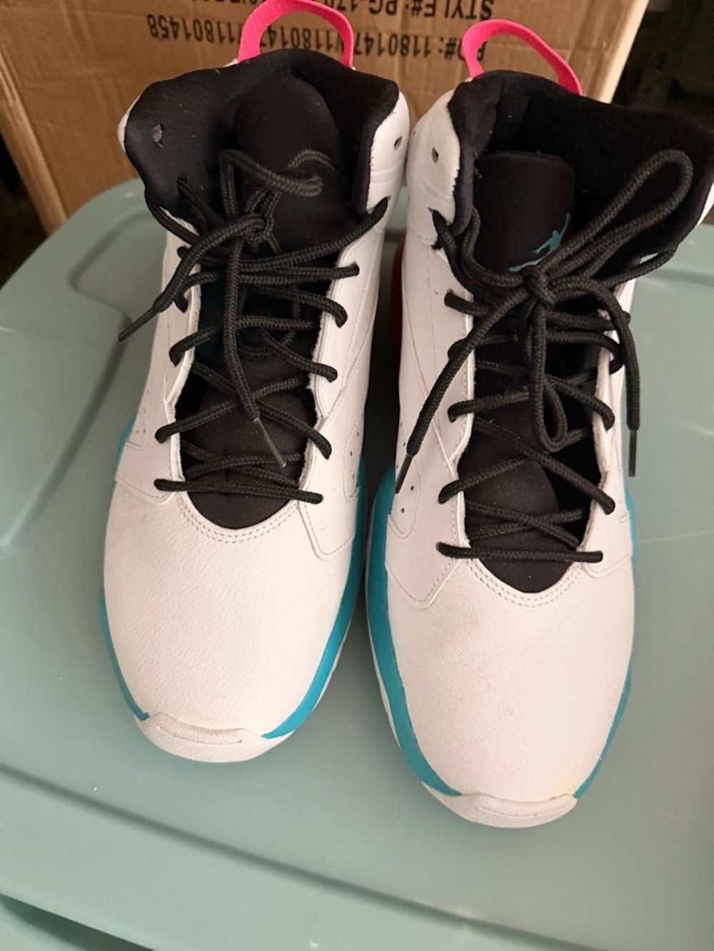 The Jordan Lift Off "South Beach" 
White/Black/Hyper Pink/Turbo Green.
